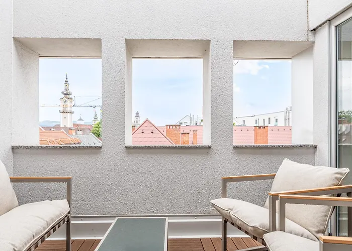 Apartmán Alpena Homes, Zentrum, Domblick, Kueche Linec